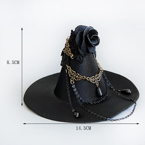 Beaupretty Hat Clip, Witch Hat Mini Top Hat Accessorie