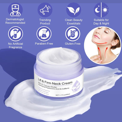 Neck Firming Cream, Tighten and Lift Neck Cream, Anti-Aging Neck Cream